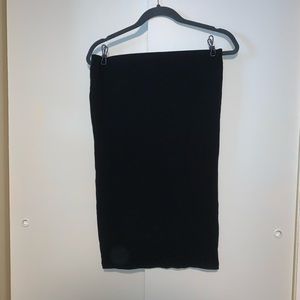 F21 black long pencil skirt